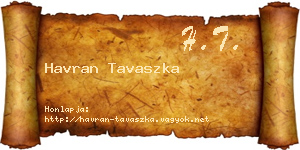Havran Tavaszka névjegykártya